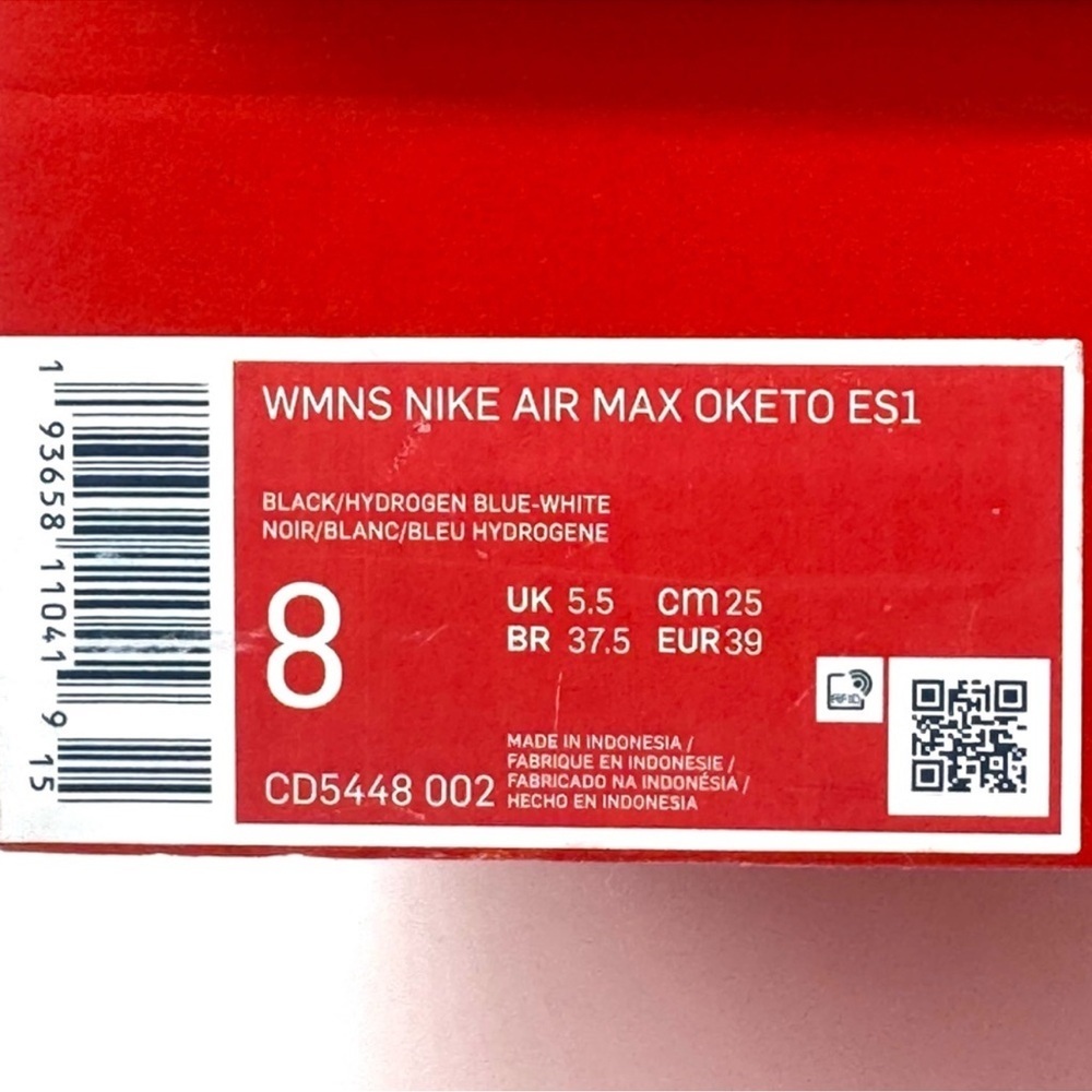 WMNS Nike Air Max Oketo Es1 - Black/ Hydrogen Blue - Picture 10 of 11